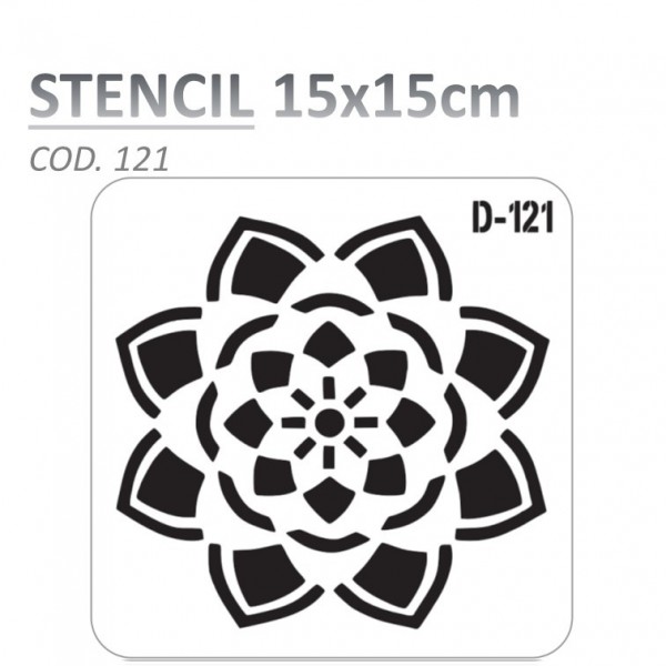 STENCIL "D" 15X15CM...