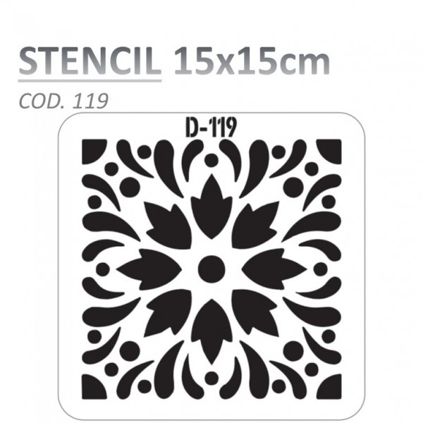 STENCIL "D" 15X15CM...