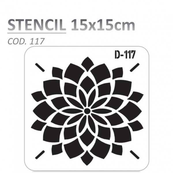 STENCIL "D" 15X15CM...