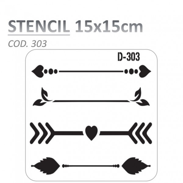 STENCIL "D" 15X15CM...