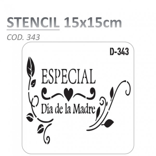 STENCIL "D" 15X15CM...