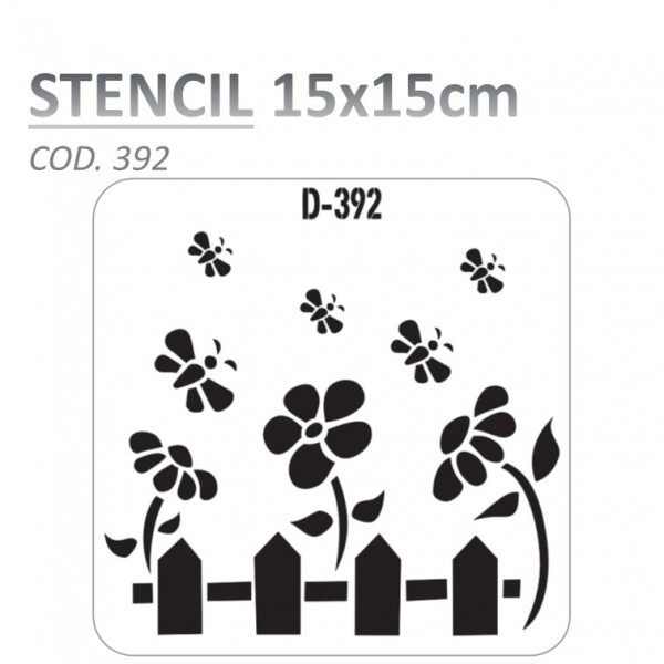 STENCIL "D" 15X15CM...