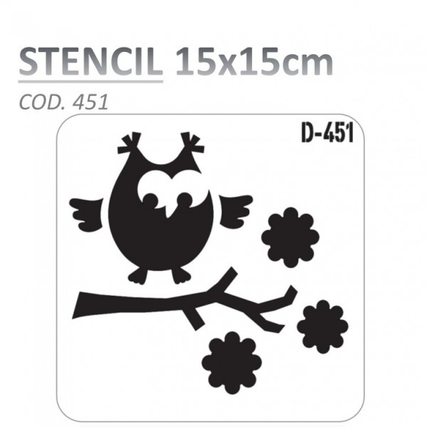 STENCIL "D" 15X15CM...