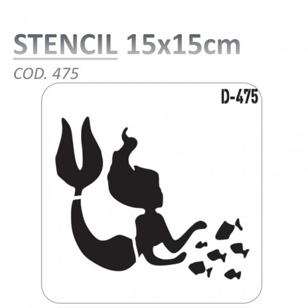 STENCIL "D" 15X15CM...