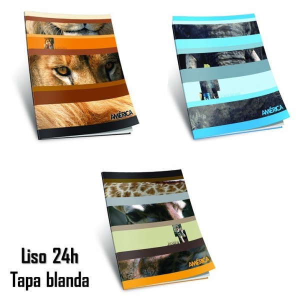 CUADERNO LISO 16X21 AMERICA...