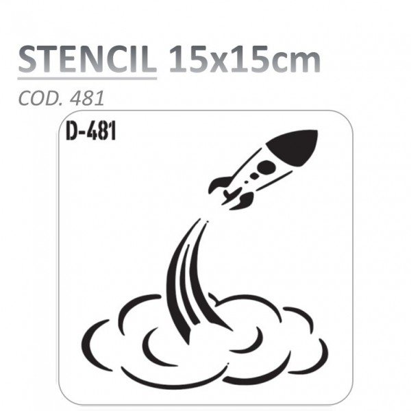 STENCIL "D" 15X15CM...