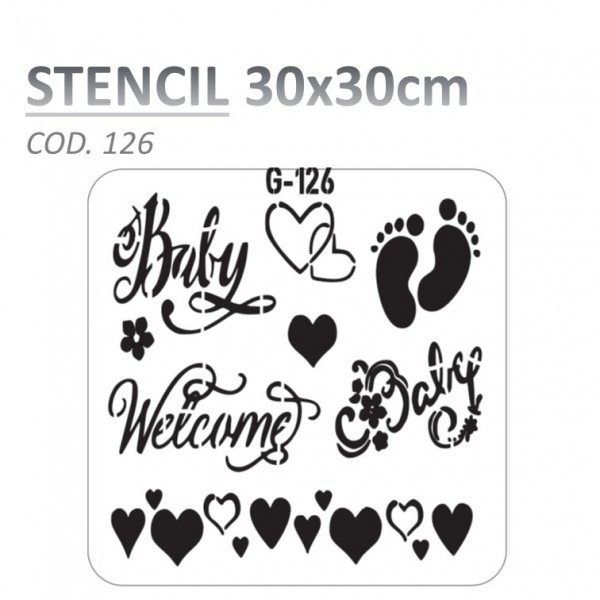 STENCIL "G" 30X30CM...