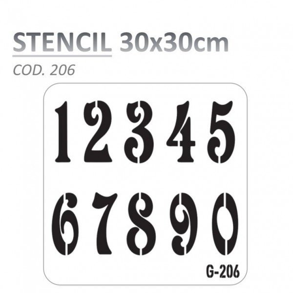 STENCIL "G" 30X30CM...