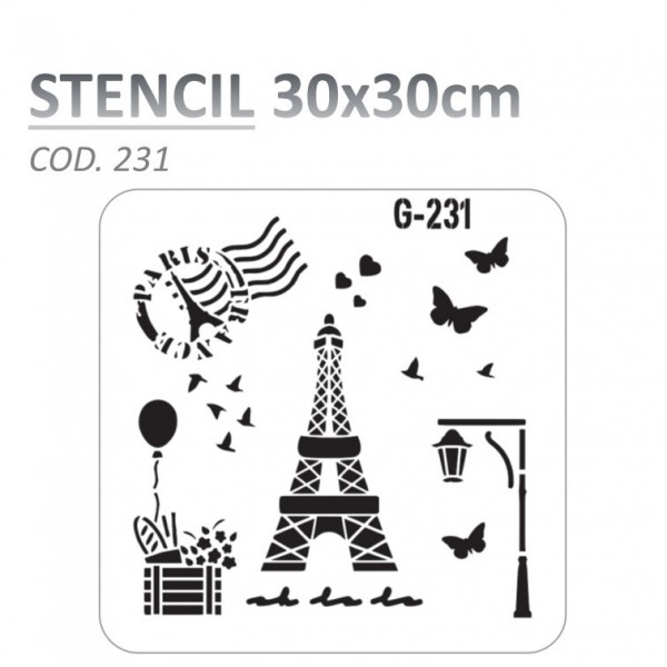 STENCIL "G" 30X30CM...