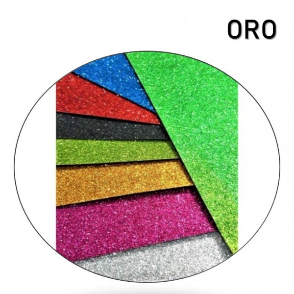 CARTULINA CON GLITTER - ORO...