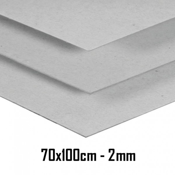 CARTON GRIS 70X100CM - 2MM