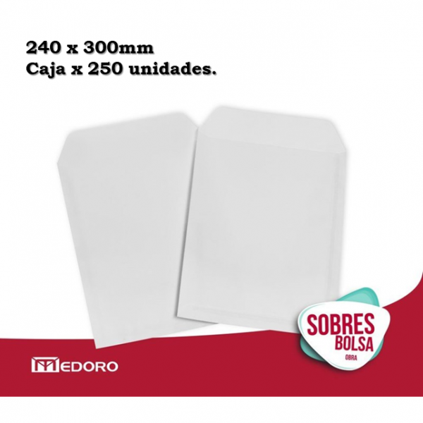 SOBRE PAPEL OBRA 240X300MM...