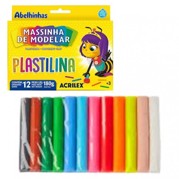 PLASTILINAS ACRILEX X 12U