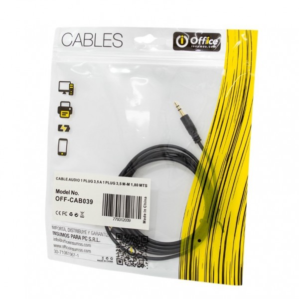 CABLE DE AUDIO OFFICE PLUG...
