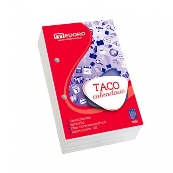 TACO CALENDARIO 2025 MEDORO