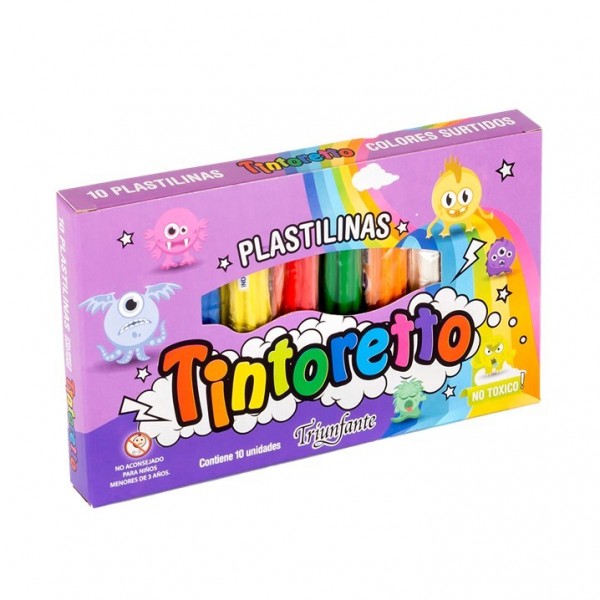 PLASTILINA X 10 SURT....